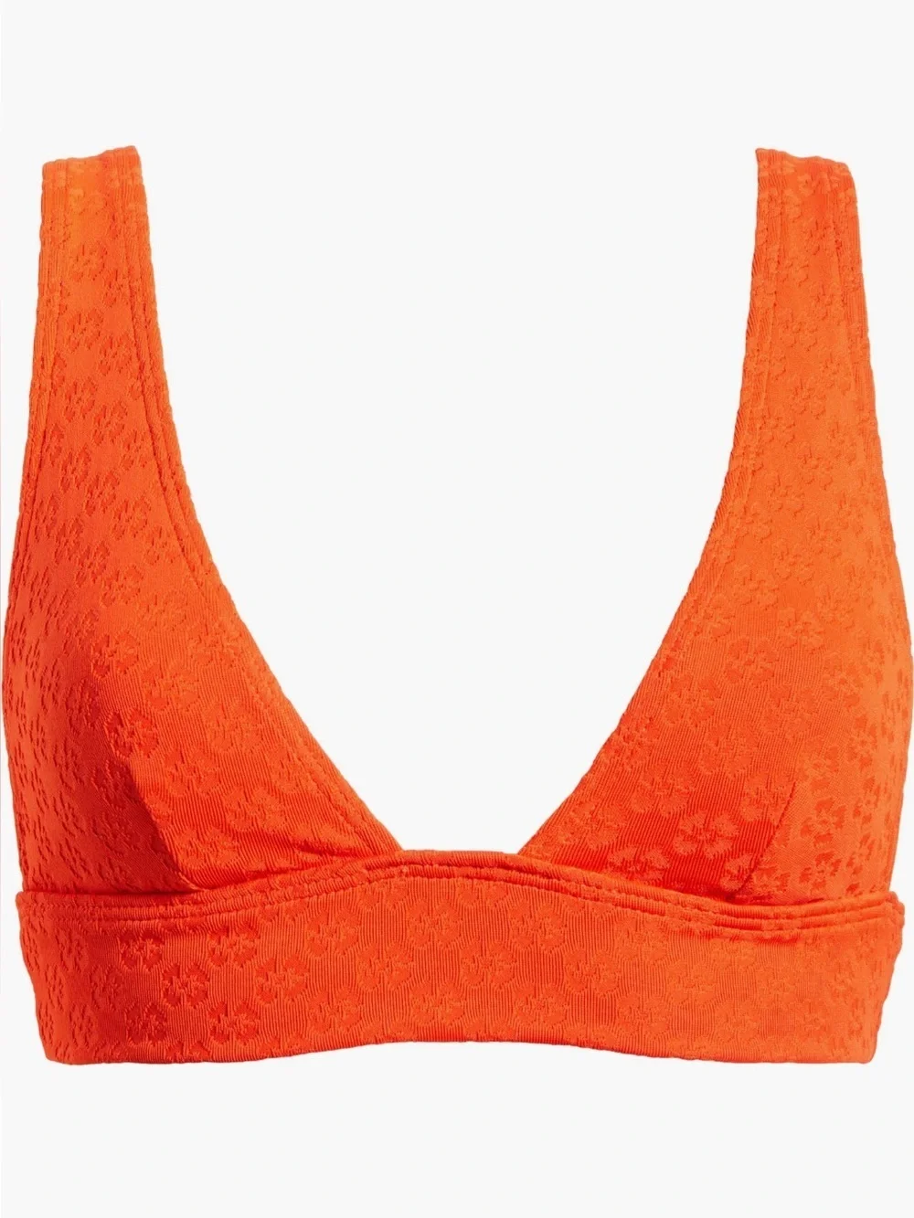 NWT Billabong Good Vibes Remi plunge bikini top hibiscus jacquard sz med